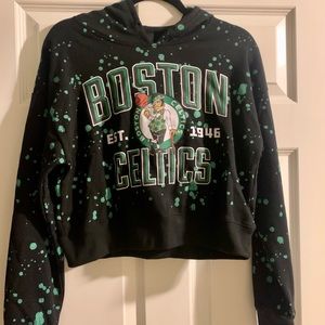 Boston Celtics crop hoodie